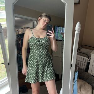 Green Floral Dress - Size S